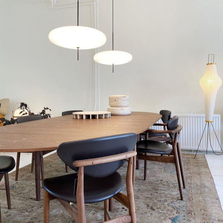 Leilani Vintage Ovaal LED Hanglampen Wit/Zwart Metaal/Acryl Slaapkamer