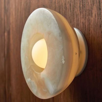 Elif Minimalism Unusual Marble Metal Wall Lamp Bedroom Dining Room