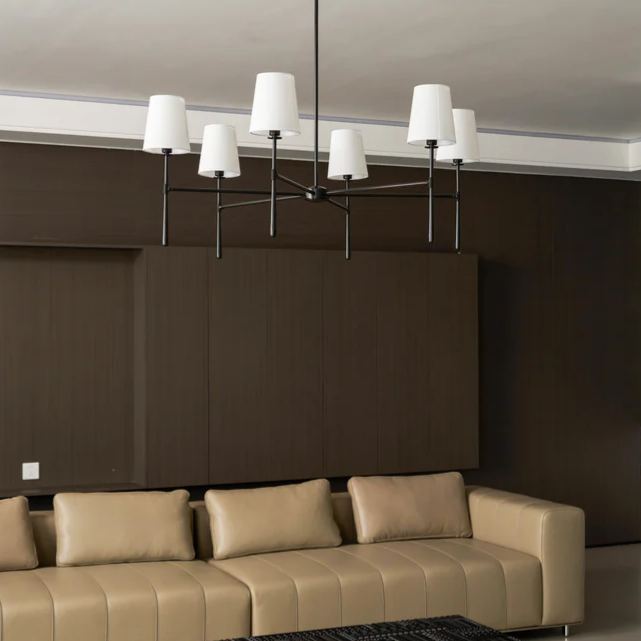 Alessio Vintage Classical Brass Fabric Pendant Light Shades Living Dining Room