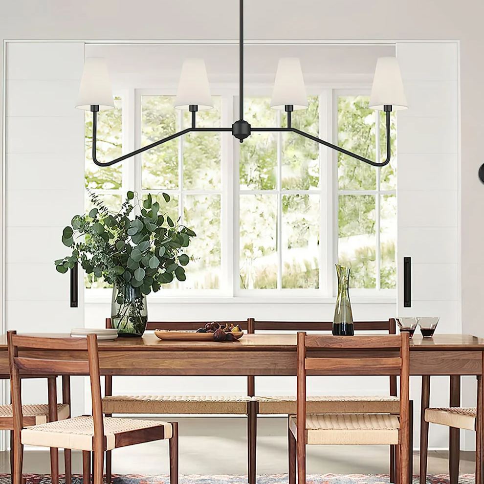 Alessio Vintage Classical Metal Fabric Pendant Light Shades Living Dining Room