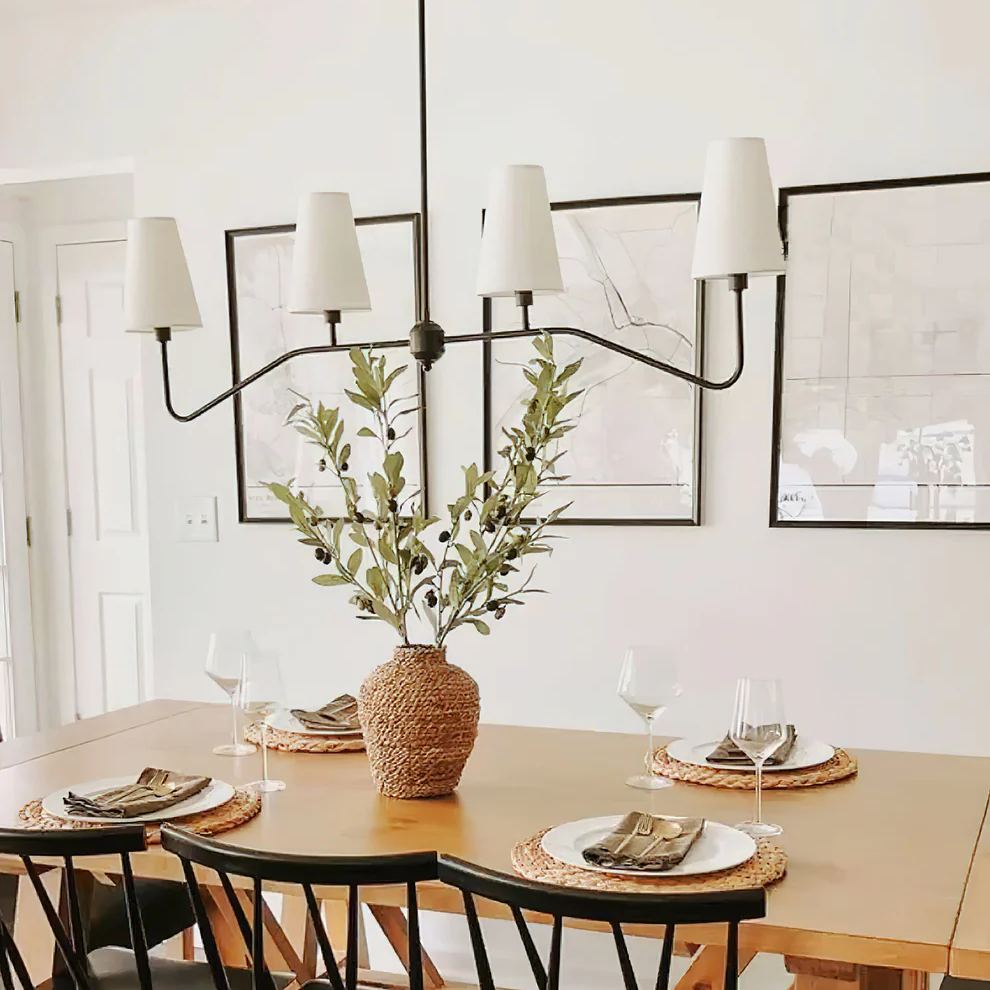 Alessio Vintage Klassiek Metaal Stof Hanglampen Lampenkap Woonkamer Eetkamer