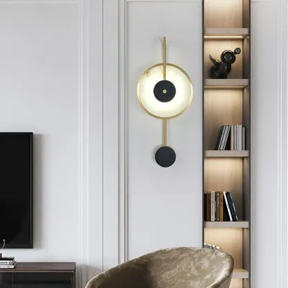 Jade Moderne Metaal Albast Binnenwandlamp Groen Zwart Slaapkamer