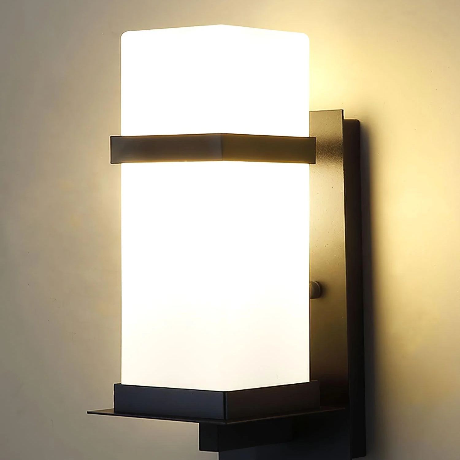 Edge Urban Glazen Metaal Wandlamp Tuin Park Waterdicht