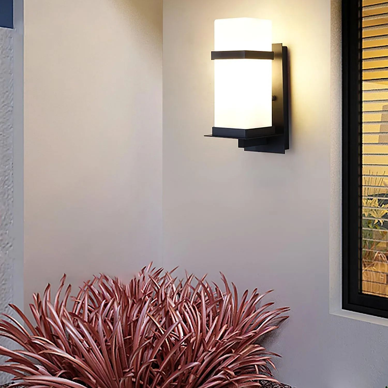 Edge Urban Glazen Metaal Wandlamp Tuin Park Waterdicht