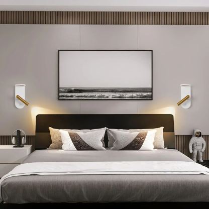 Edge Minimalisme Acryl Metaal Zwarte Witte Wandlamp Eetkamer Slaapkamer