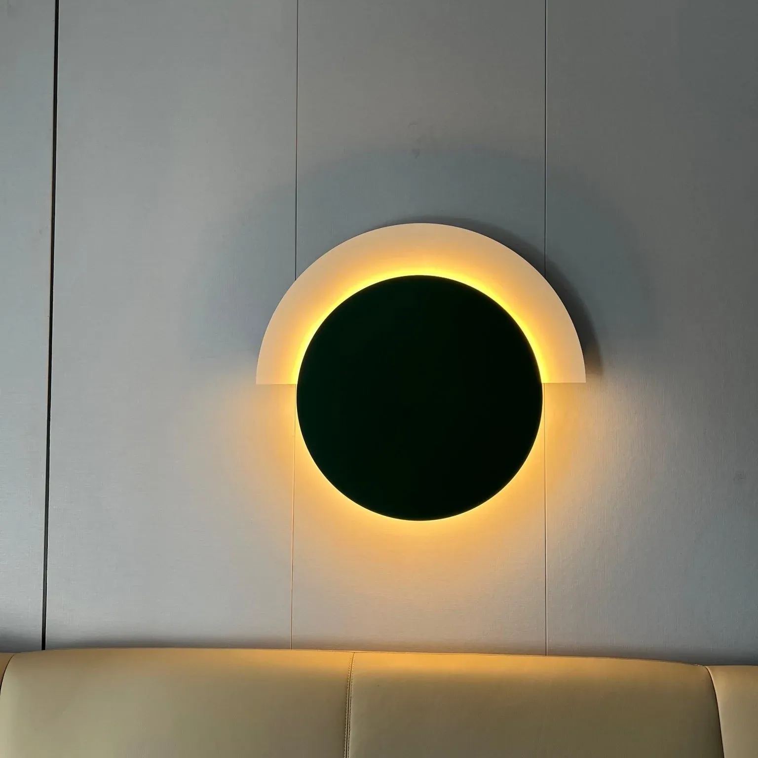 Edge Minimalisme Ronde Acryl Metaal Wandlamp Eetkamer Slaapkamer