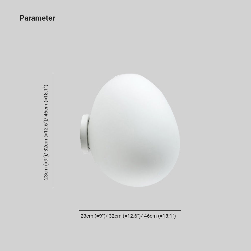 Valentina Design Elliptische LED Wandlamp Metaal/Glas Wit Slaap/Woon/Badkamer