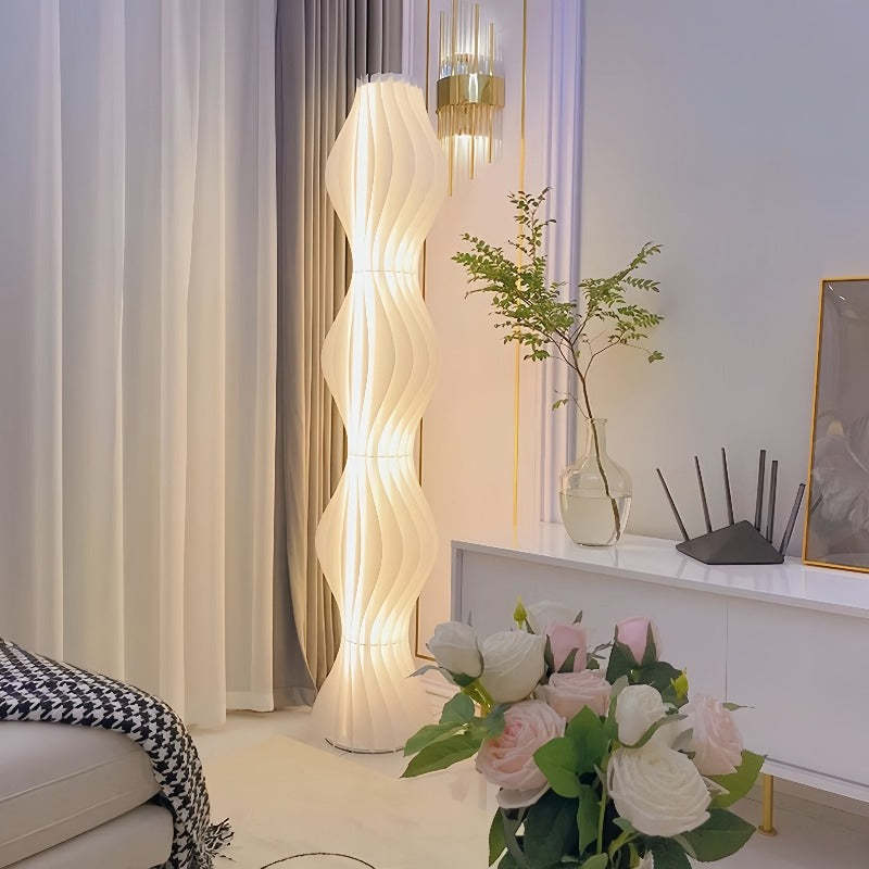 Salgado Vloerlampen Gevormd Grasrok Wit Metaal/Acryl Woonkamer/Slaapkamer