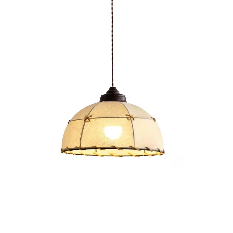 Renée Vintage Round Hanging Fabric Pendant Light Shades Dining Room