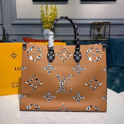 LV Jungle Monogram Giant OnTheGo Tote Bag 41cm For Women Ivoire LV