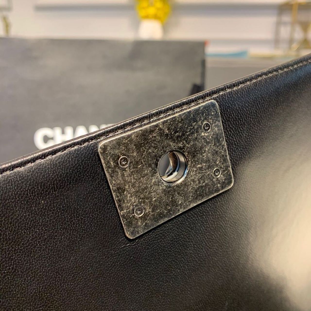 CHL Boy Handbag Silver Hardware Black For Women, Women&#8217;s Bags, Shoulder And Crossbody Bags 9.8in/25cm A67086