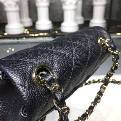 ChanelMini Flap Bag Caviar Black For Women, Women&#8217;s Bags, Shoulder And Crossbody Bags 6.7in/17cm A35200