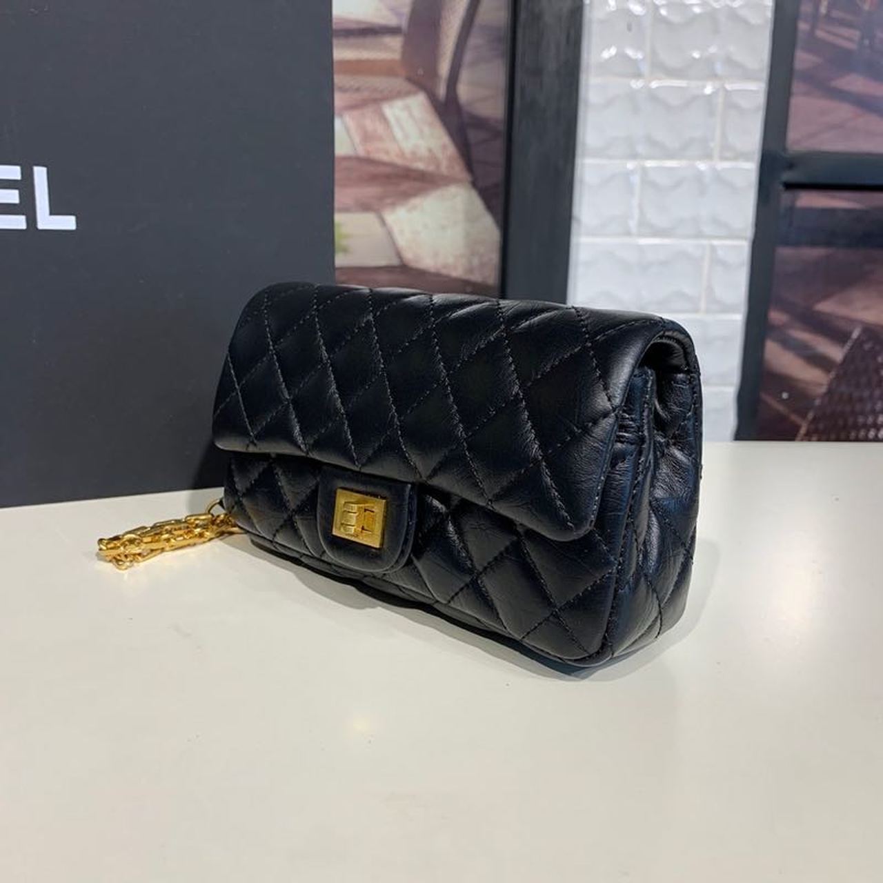 ChanelReissue 2.55 Waist Belt Bag Black For Women, Women&#8217;s Bags, Shoulder And Crossbody Bags 6.7in/17cm