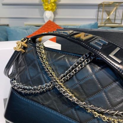 ChanelGabrielle Small Hobo Bag Black For Women 7.8 in / 20cm