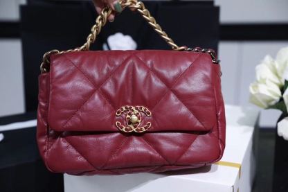 CHL 19 Handbag 26cm Burgundy For Women AS1160