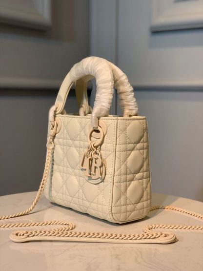 DI Mini Lady Bag Ivory For Women 6.5in/17cm CD M0505SLOI
