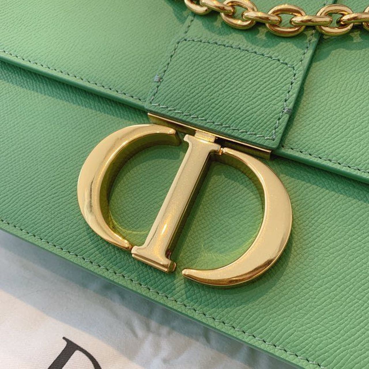 DI 30 Montaigne Chained Bag Deep Mint Green Box For Women 24cm/9in CD