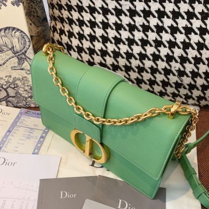DI 30 Montaigne Chained Bag Deep Mint Green Box For Women 24cm/9in CD