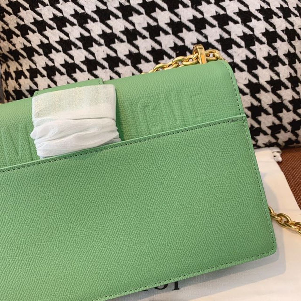 DI 30 Montaigne Chained Bag Deep Mint Green Box For Women 24cm/9in CD