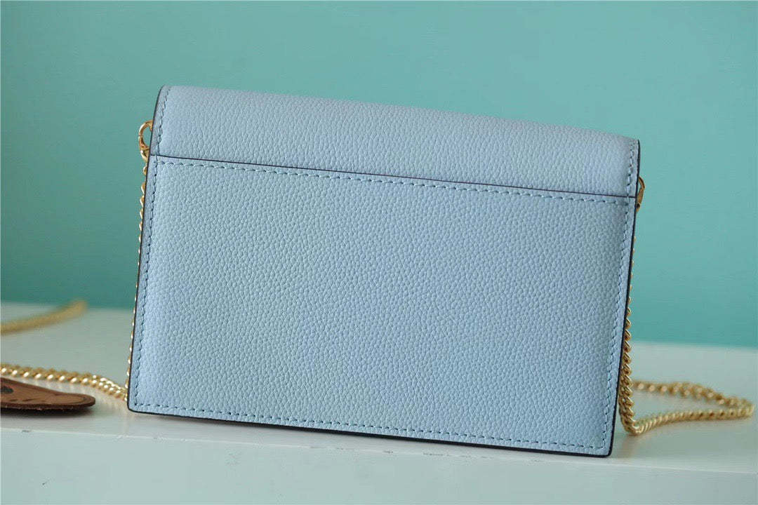 LV Mylockme Chain Pochette Bleu Nuage Blue For Women,  Shoulder and Crossbody Bags 7.5in/19cm LV M81436