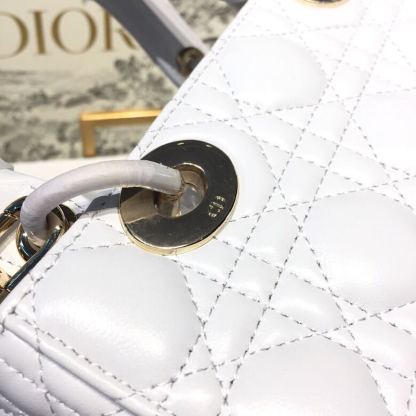 DI Small Lady My ABCBag Latte Cannage White For Women 20cm/8in CD M0538OCAL_M030