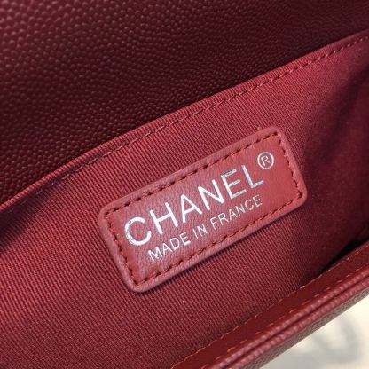 CHL Boy Handbag Silver Hardware Burgundy For Women, Women&#8217;s Bags, Shoulder And Crossbody Bags 9.8in/25cm A67086