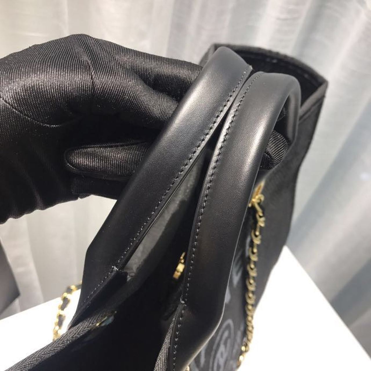 Chanel Deauville Tote Canvas Bag Black/Grey/Multi For Women 14.9in/38cm