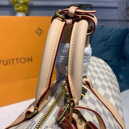 LV Keepall Bandouliere 45 Damier Azur Canvas For Women, WoBags, Travel Bags 17.7in/45cm LV N41430