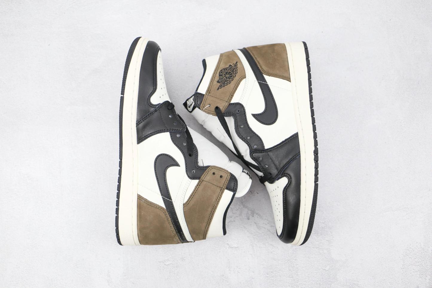 Designer Jordan 1 Retro High Dark Mocha High Q ( Customs And Box ), Jordan 1 Sneakers Active