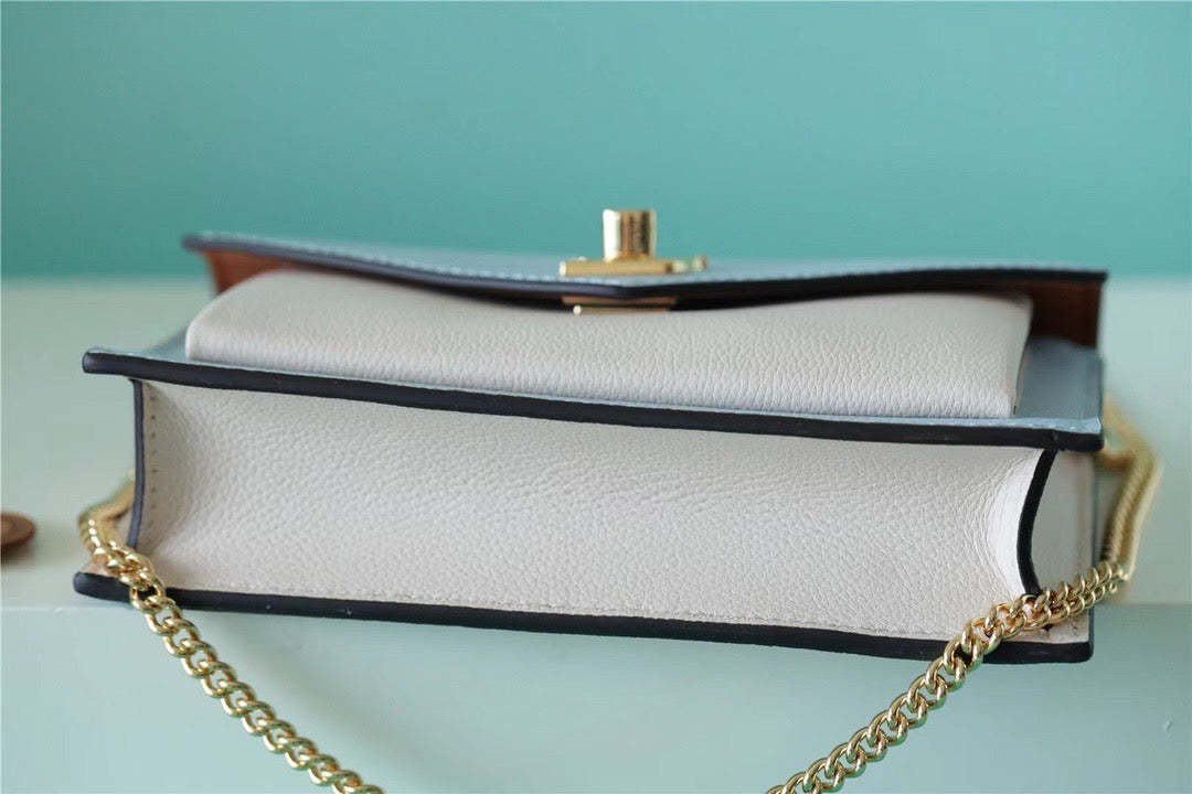 LV Mylockme Chain Pochette Bleu Nuage Blue For Women,  Shoulder and Crossbody Bags 7.5in/19cm LV M81436