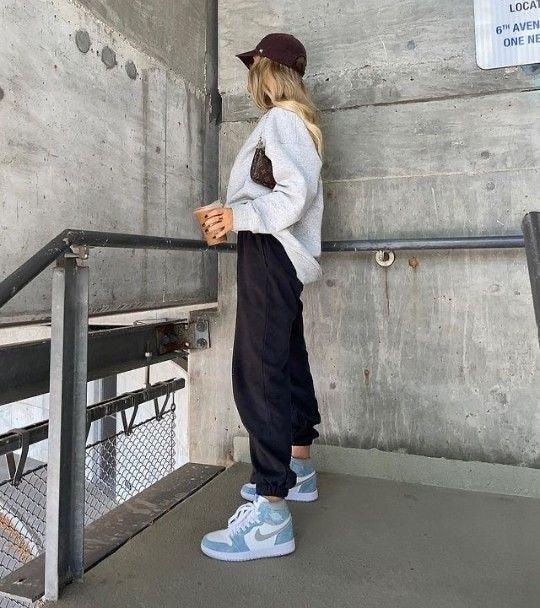 Designer Blue White Jordan 1 High Q ( Customs And Box ), Jordan 1 Sneakers Active