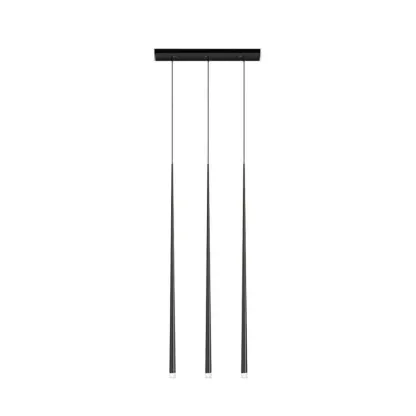 Edge Modern Slender Cone Metal Chandelier Hallway Living Room
