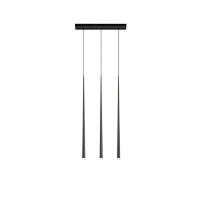Edge Modern Slender Cone Metal Chandelier Hallway Living Room