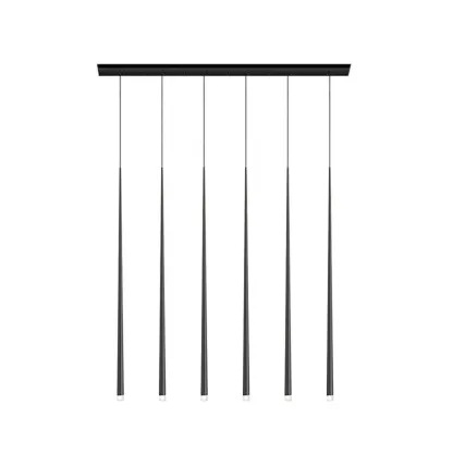 Edge Modern Slender Cone Metal Chandelier Hallway Living Room