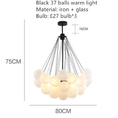 Nordic Bubble Chandelier Glass Ball Pendant