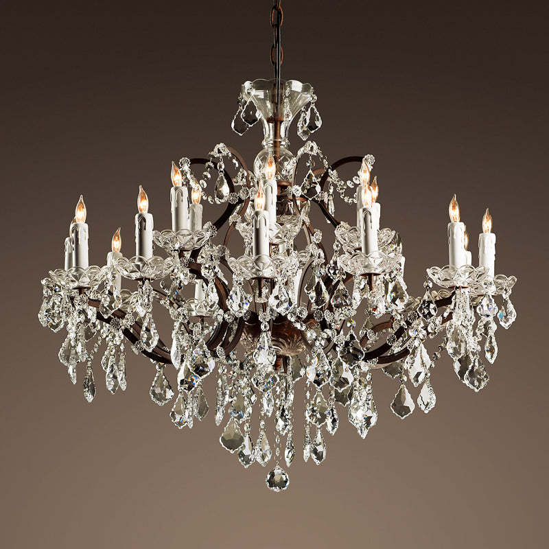 Silva Lustre décoratif Moderne, Métal/Cristal, Rouille, Salon