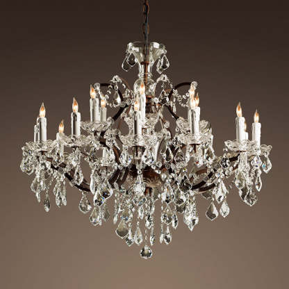 Silva Lustre décoratif Moderne, Métal/Cristal,  Rouille, Salon