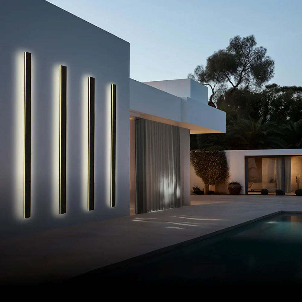 Edge Applique Murale Extérieur LED Étanche Minimaliste Métal Cour