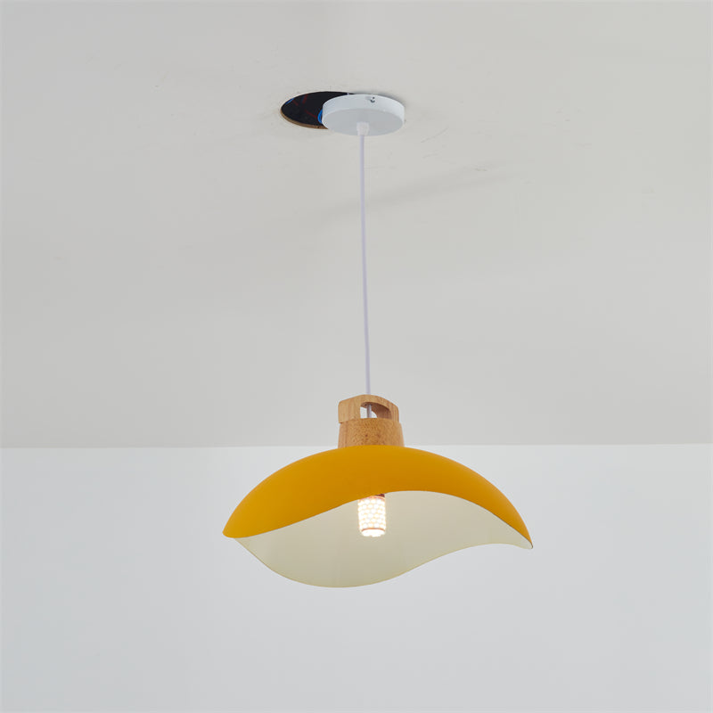 Suspensions Nordic Modern Wood Aluminium Macaron E27