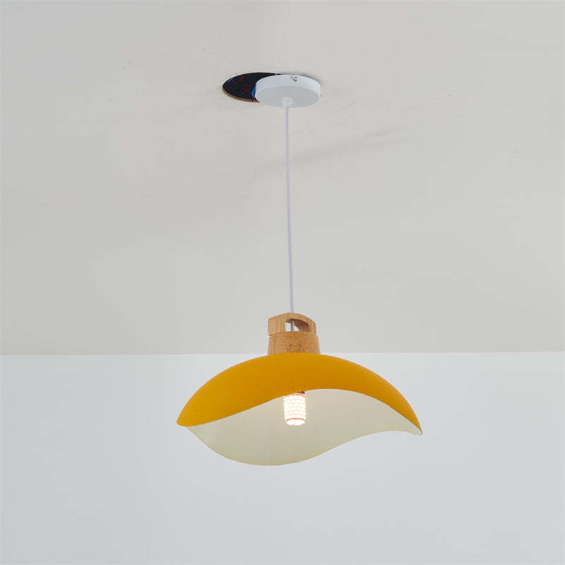 Suspensions Nordic Modern Wood Aluminium Macaron E27