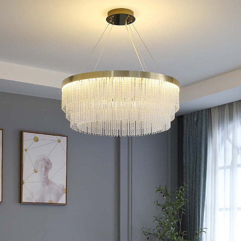 Colon Suspension Ronde Moderne, Métal, Doré, Salon/Hôtellerie