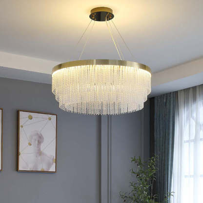 Colon Suspension Ronde Moderne, Métal, Doré, Salon/Hôtellerie