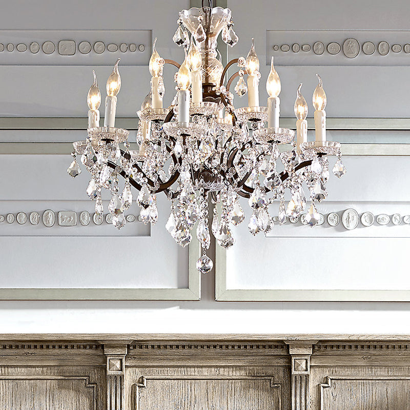 Silva Lustre décoratif Moderne, Métal/Cristal,  Rouille, Salon