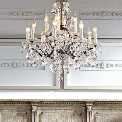 Silva Lustre décoratif Moderne, Métal/Cristal,  Rouille, Salon
