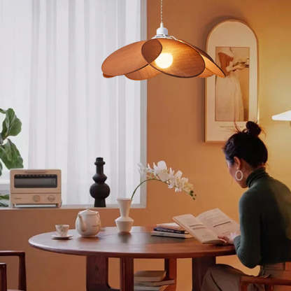 Renée Suspension Petale Contemporain, Metal/Tissu, Orange/Marron/Beige, Salon