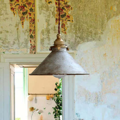 Alessio Vintage Rustique LED Suspension Métal Bleu Cuisine Balcon