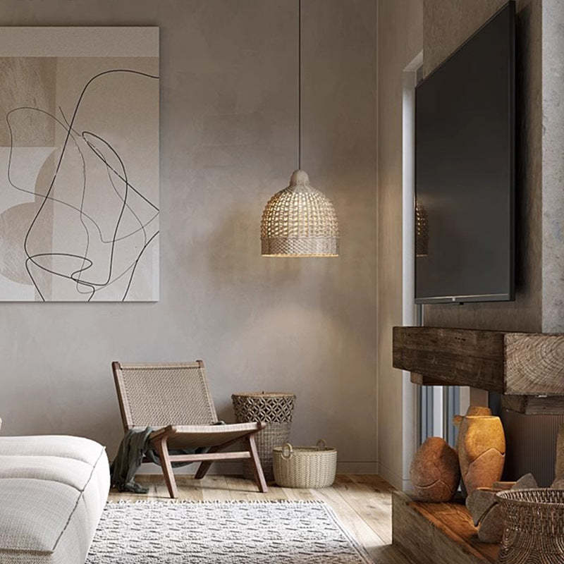 Suspension LED Lampe Industrielle Bambou Chambre/Salon | Las Sola