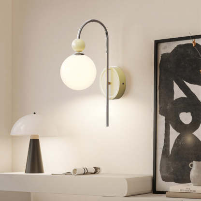 Morandi Moderne LED Applique Murale Rouge Café Verre Chambre À Coucher