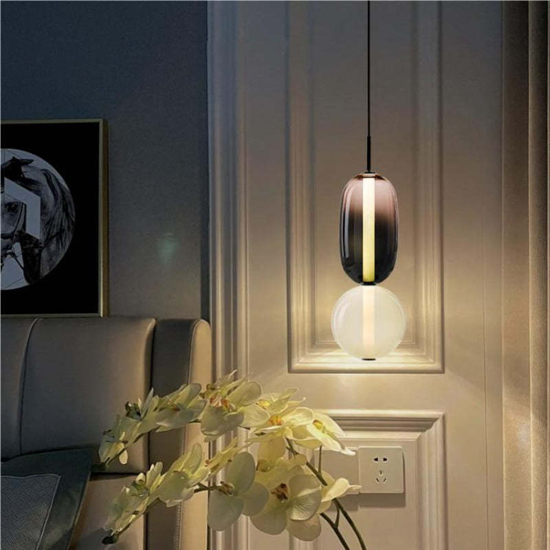 Morandi Moderne Designer LED Suspension Noir Chambre À Coucher