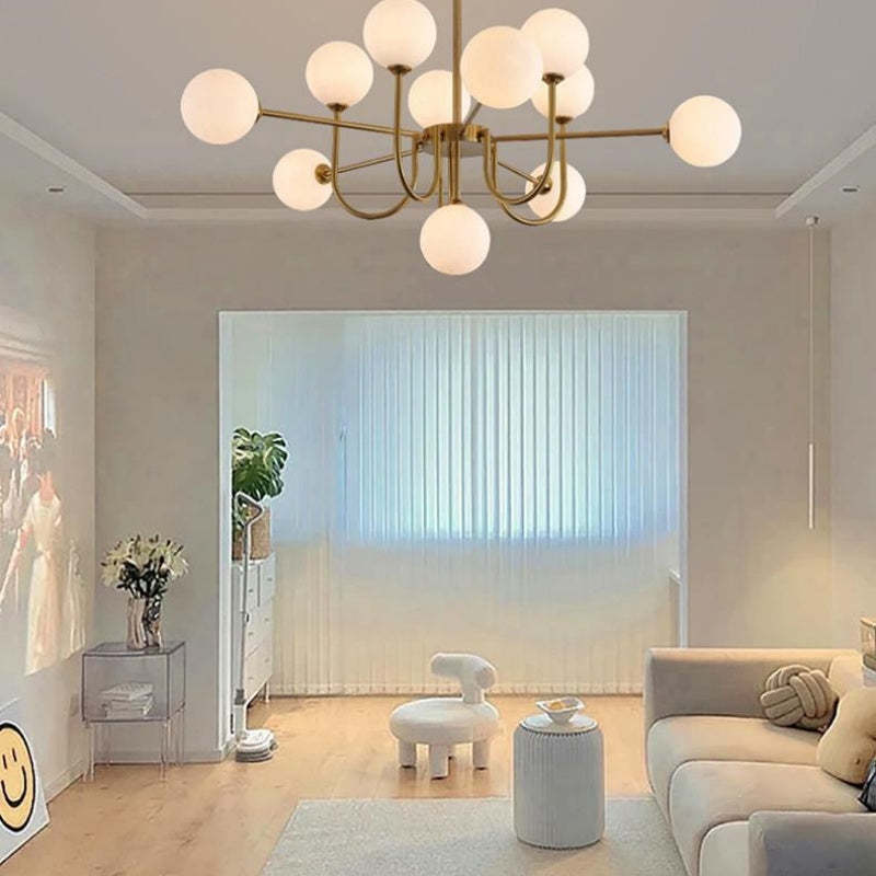 Valentina Moderne LED Lustre Or Verre Salle À Manger/Salon/Chambre À Coucher